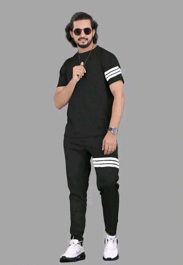Men's Solid Tracksuit – Stylish & Comfortable Polyester Fabric - M