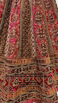Prayosha Exquisite Velvet Bridal Lehenga with Double Dupatta - XXL