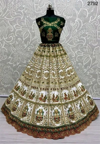 Prayosha Elegant Silk Embroidered Lehenga Choli with Double Softnet Dupatta - XL