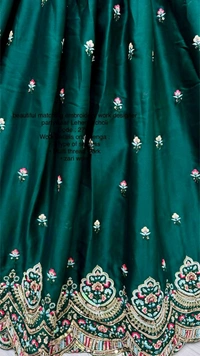 Prayosha Elegant Gadhwal Silk Lehenga Choli with Chinnon Dupatta - Green, XL