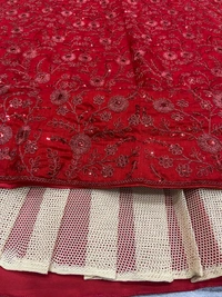 Prayosha Premium Vichitra Silk Embroidered Lehenga Choli with Heavy Sequins Work - M