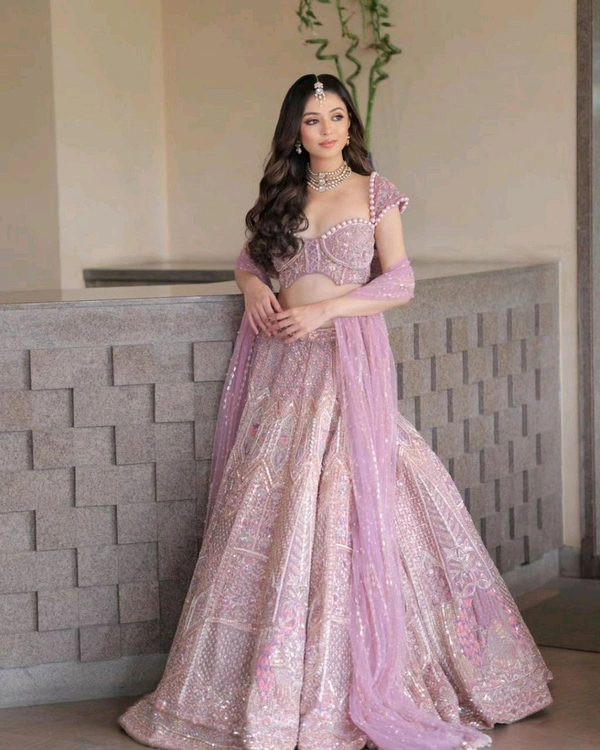 Prayosha Premium Kasturi Silk Embroidered Lehenga Choli with Hand Pearl & Sequins Work - XXL