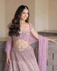 Prayosha Premium Kasturi Silk Embroidered Lehenga Choli with Hand Pearl & Sequins Work - XXL