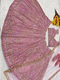 Prayosha Premium Kasturi Silk Embroidered Lehenga Choli with Hand Pearl & Sequins Work - XXL