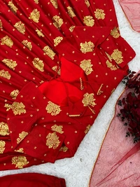 Prayosha Heavy Chinon Silk Embroidered Gown Set with Dupatta - XL