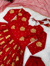 Prayosha Heavy Chinon Silk Embroidered Gown Set with Dupatta - XXL