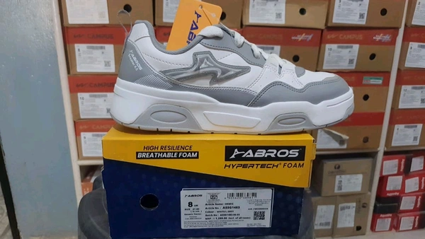 Abros Hypertech Foam White & Grey Casual Shoes - UK10