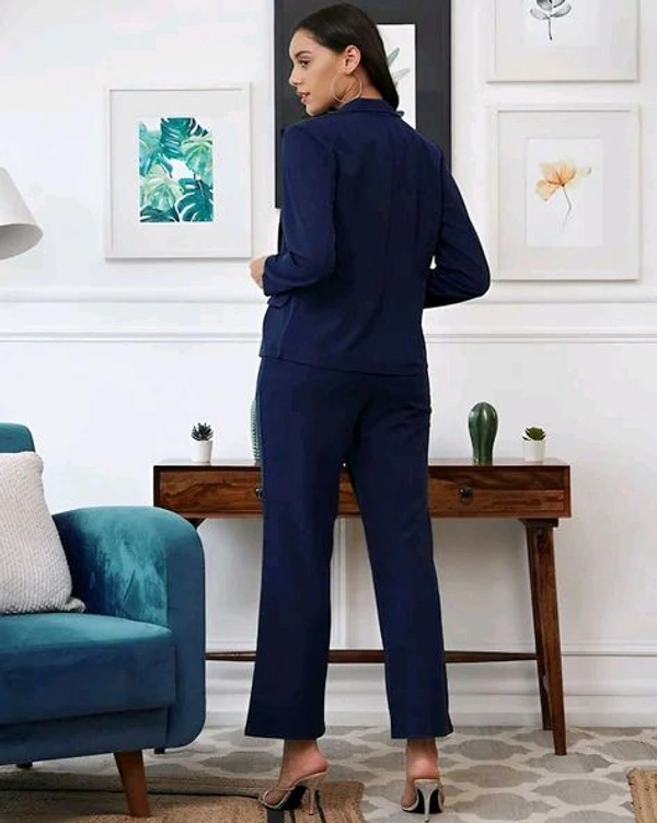 Women's 3-Piece Co-Ord Set Cropped Blazer, Top, and  Pants - S