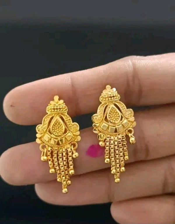 Dolly Fashion  Elegant Gold-Plated Drop Earrings for Women