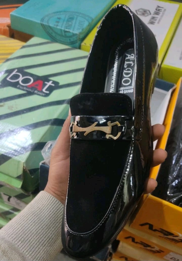 Men's Tan Slip-On Loafers with Decorative Cutout Design - Ind8
