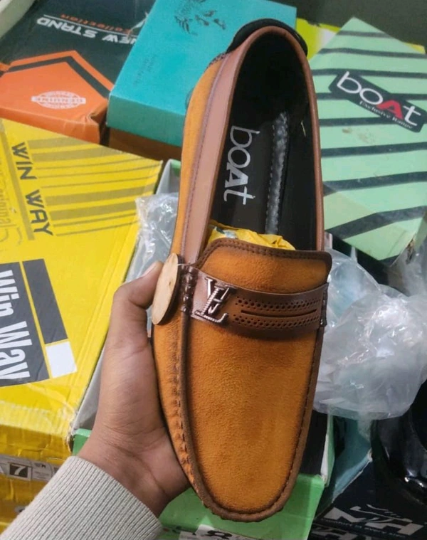 Men's Slip-On Loafers with Cutout Design - Ind7