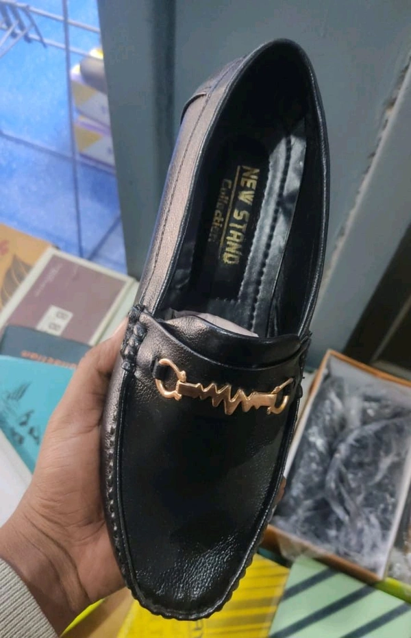 Men's Tan Slip-On Loafers with Decorative Cutout Design - Ind8