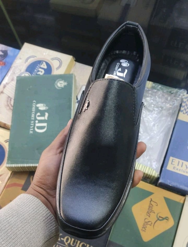 Men's Tan Slip-On Loafers with Decorative Cutout Design - Ind7