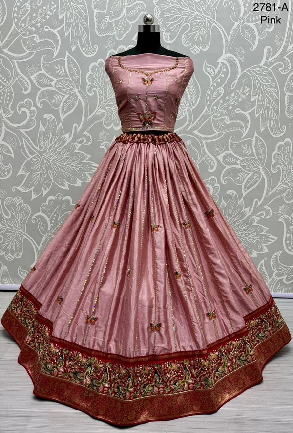 Prayosha Elegant Mehendi Gadhwal Silk Lehenga Choli with Printed Dupatta