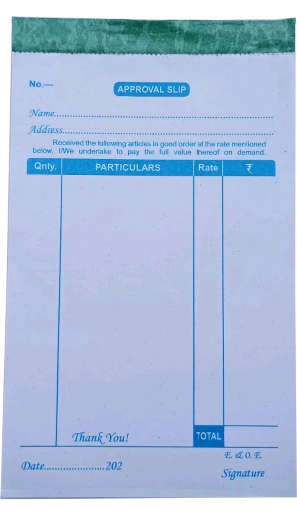 Babla Banna  RTC Approval Slip / Estimate Approval Slip /Estimate 80 Pages pack of 1 Pcs 80-Part Approval Slip (1 Sets, Approval Slip, Estimate Approval Slip, Estimate) - Periwinkle
