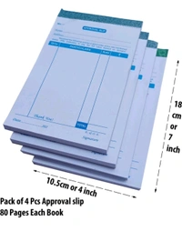 Babla Banna  RTC Approval Slip / Estimate Approval Slip /Estimate 80 Pages pack of 1 Pcs 80-Part Approval Slip (1 Sets, Approval Slip, Estimate Approval Slip, Estimate) - Periwinkle