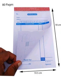Babla Banna  RTC Approval Slip / Estimate Approval Slip /Estimate 80 Pages pack of 1 Pcs 80-Part Approval Slip (1 Sets, Approval Slip, Estimate Approval Slip, Estimate) - Periwinkle