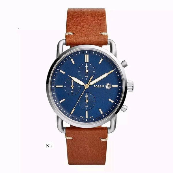 Fossil Men Leather Watch ⌚ - Black