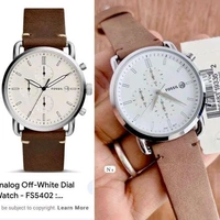 Fossil Men Leather Watch ⌚ - Black