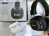 MARSHAL HEADPHONES  ➕ FREE AIRPODS 🛍️🛍️ - Black