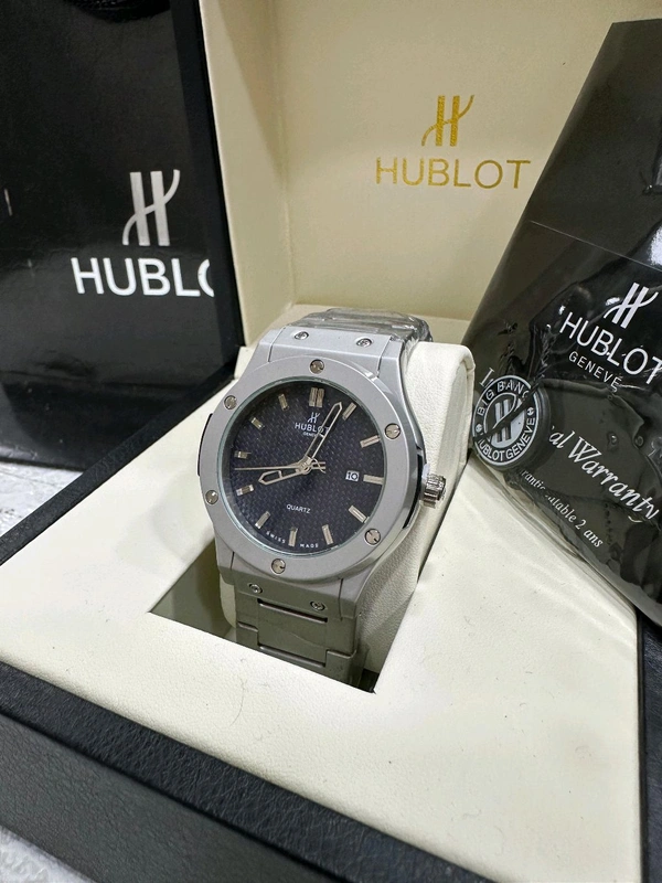 HUBLOT - MATT SILVER & BLUE DIAL MEN'S WATCH ⌚
