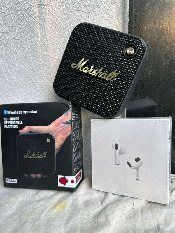 Marshall Wellen Handy Speaker + Free Airpods✨✨