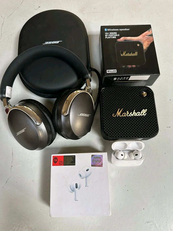 Bose HEADPHONES  ➕  Carry Bag ➕ Airpods  ➕ Speaker🛍️✨🤩