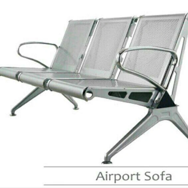 AIRPORT SOFA (3seater) - 3 SEATER, SILVER