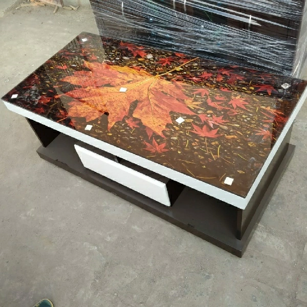 DESIGNER CENTRE TABLE - black with printed design
