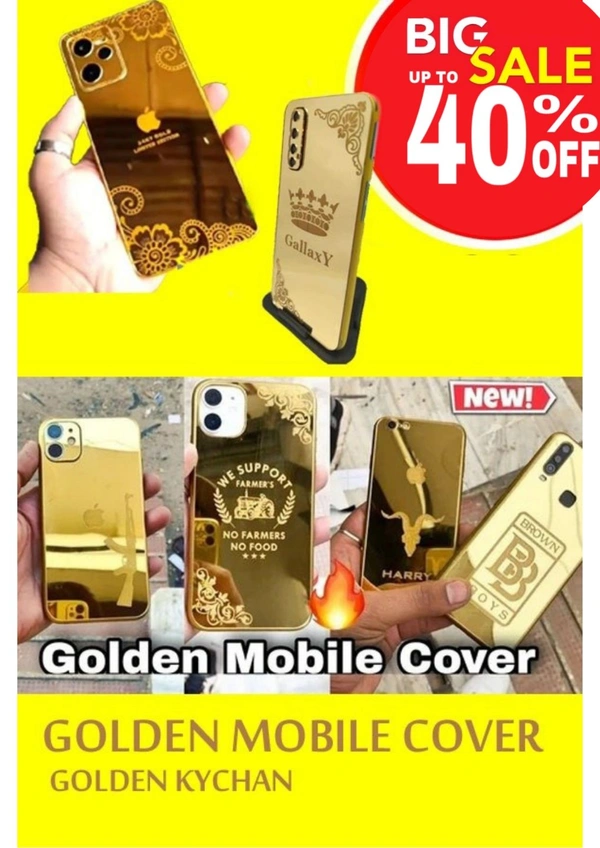 Golden mobile cover