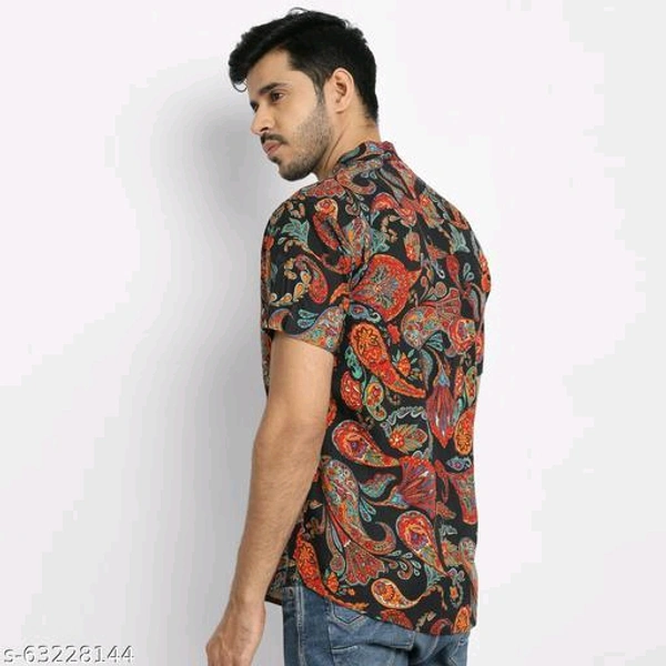 Pretty Glamorous Men Shirts*Fabric: RayonSleeve Length: Short SleevesPattern: Product DependentNet Quantity (N): 1Sizes:S (Chest Size: 36 in, Length Size: 28.5 in) M (Chest Size: 38 in, Length Size: 29 in) L (Chest Size: 40 in, Length Size: 29.5 in) XL (Chest Size: 42 in, Length Size: 30 in) XXL (Chest Size: 44 in, Length Size: 30.5 in) Dispatch: 1 Day*Proof of Safe D
