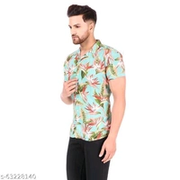 Pretty Glamorous Men Shirts*Fabric: RayonSleeve Length: Short SleevesPattern: Product DependentNet Quantity (N): 1Sizes:S (Chest Size: 36 in, Length Size: 28.5 in) M (Chest Size: 38 in, Length Size: 29 in) L (Chest Size: 40 in, Length Size: 29.5 in) XL (Chest Size: 42 in, Length Size: 30 in) XXL (Chest Size: 44 in, Length Size: 30.5 in) Dispatch: 1 Day*Proof of Safe D