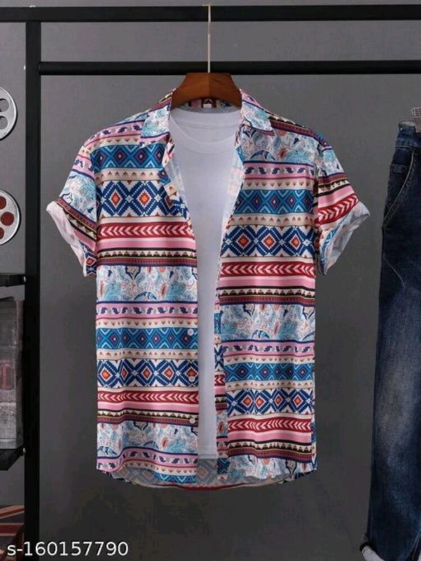 Classy Modern Men Shirts*Fabric: LycraSleeve Length: Short SleevesPattern: Product DependentNet Quantity (N): 1Sizes:S (Chest Size: 38 in, Length Size: 28 in) M (Chest Size: 40 in, Length Size: 28.5 in) L (Chest Size: 42 in, Length Size: 29 in) XL (Chest Size: 44 in, Length Size: 30 in) Dispatch: 1 Day*Proof of Safe Delivery! Click to know on Safety Standards of Deliv