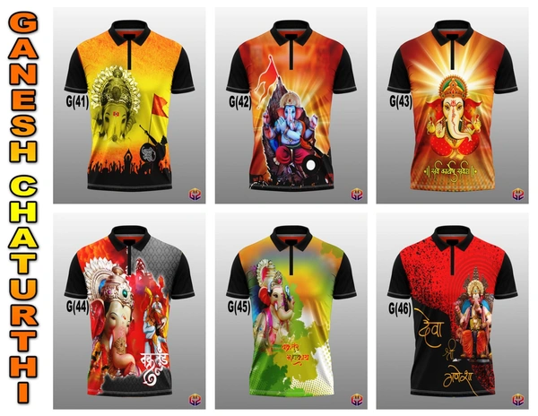 Printed Ganesh t-shirts S4 - L