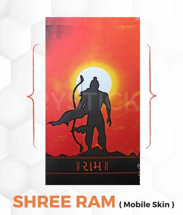 Shree Ram 3D Mobile Skin ( Premium Mobile Skins )  - 1 Piece