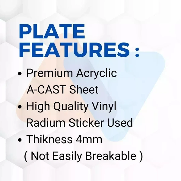 Premium Jai Bhawani Number Plate ( White ) - Bike, Front Side + Back Side