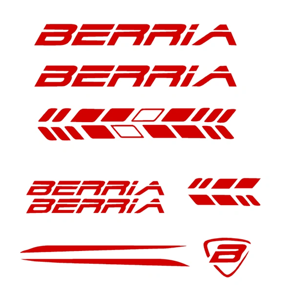 Try Sticker Berria Bicycle Stickers and Graphics Creative Vinyl Radium Sticker,  Pack of 9 ( Multiple Color) - Red