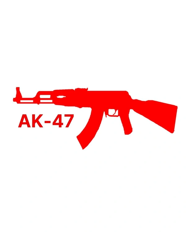 AK-47 Creative Vinyl Radium Sticker - Between 35cm - 50cm, White