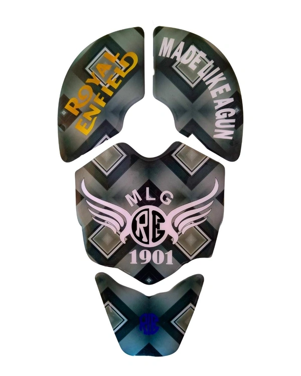 Bullet ( Royal Enfield ) Tank Pad Protector Sticker 3D ( Epoxy Material )