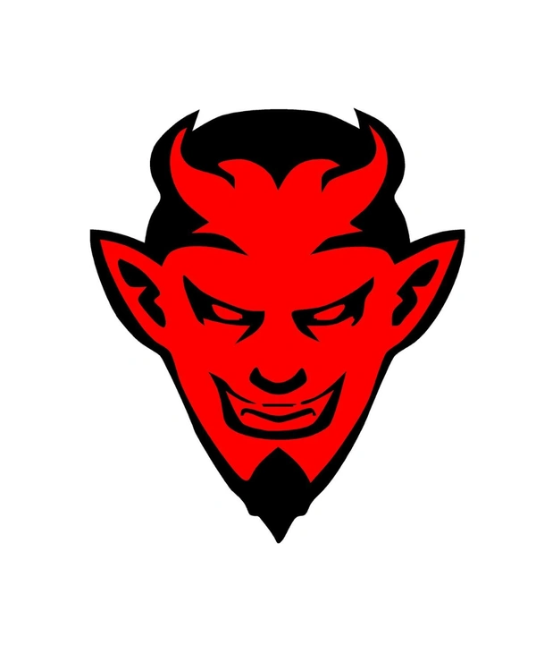 Devil face Creative Vinyl Radium Sticker - Between 35cm - 50cm