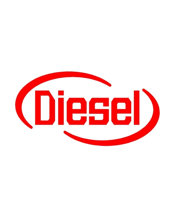 Diesel Stylish Creative Vinyl Radium Sticker - 11cm X 7cm, Black