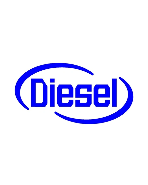 Diesel Stylish Creative Vinyl Radium Sticker - 11cm X 7cm, Black