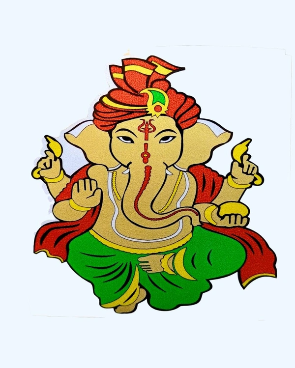 Ganesh Ji Print Vinyl Radium Sticker