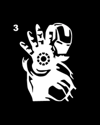 Iron MAN Stylish Creative Vinyl Radium Sticker / Avengers - 30cm X 30cm, Black