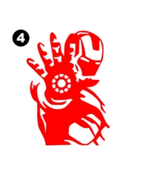 Iron MAN Stylish Creative Vinyl Radium Sticker / Avengers - 30cm X 30cm, Black