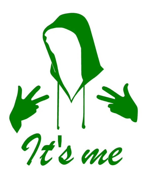 Its me Stylish Creative Vinyl Radium Sticker - 10cm X 10cm ( Best for Bikes ), Black