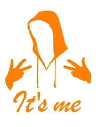 Its me Stylish Creative Vinyl Radium Sticker - 10cm X 10cm ( Best for Bikes ), Black