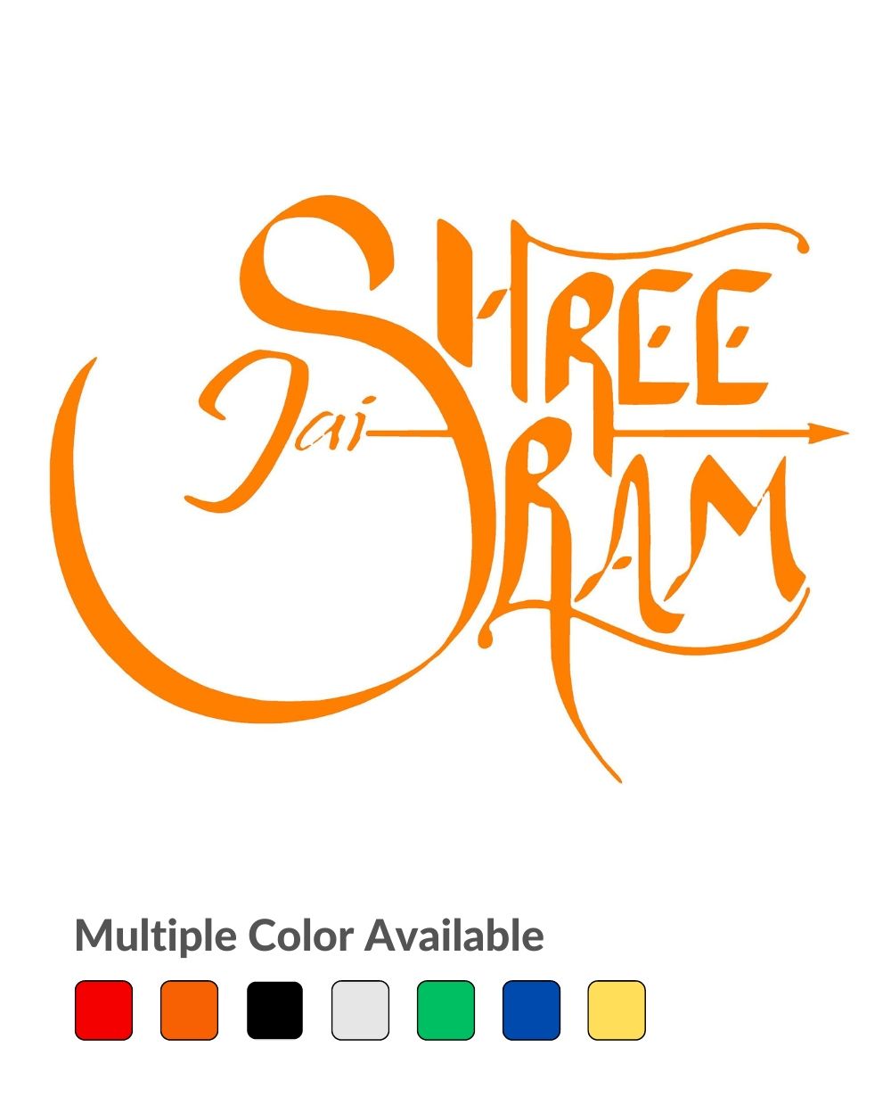 Jai Shri Ram Stylish Creative Vinyl Radium Sticker - Between 35cm - 50cm,  Yellow at Rs 499/piece | Glow In Dark Sticker, Glow Sticker, Night Glow  Labels, रेडियम स्टीकर - Trysticker, Mariahu | ID: 2851809966755