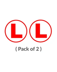 Learning Sticker for New Driver , L-Sign for Car Sticker ( Colour - Red ) - 15cm X 15cm ( Perfect Size ), Red