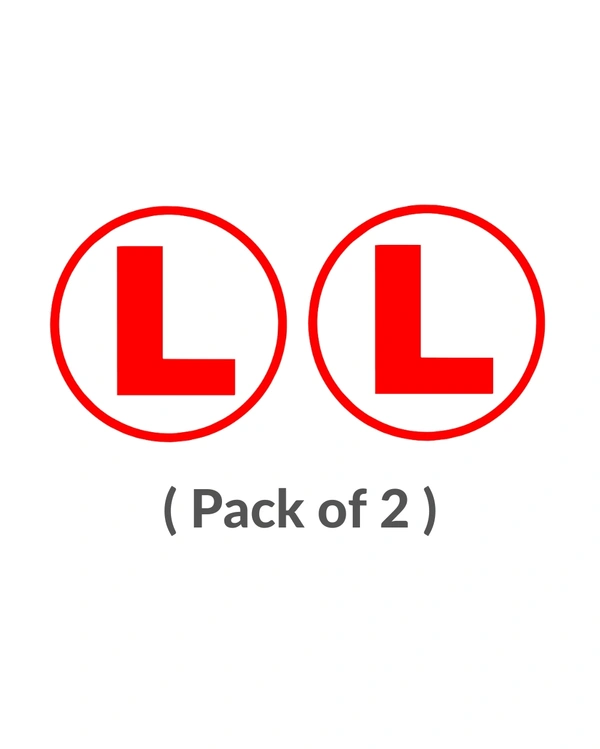 Learning Sticker for New Driver , L-Sign for Car Sticker ( Colour - Red ) - 15cm X 15cm ( Perfect Size ), Red